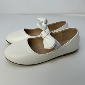 Naihoow Girls White Mary Jane Ballet Flats Shoes - Size 30 (12.5 US) NIB